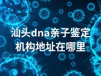 汕头dna亲子鉴定机构地址在哪里