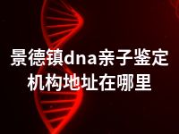 景德镇dna亲子鉴定机构地址在哪里