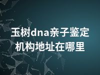 玉树dna亲子鉴定机构地址在哪里