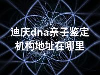 迪庆dna亲子鉴定机构地址在哪里