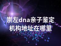 崇左dna亲子鉴定机构地址在哪里