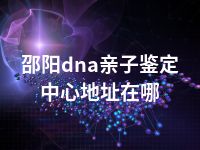 邵阳dna亲子鉴定中心地址在哪