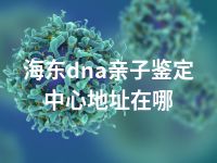 海东dna亲子鉴定中心地址在哪