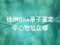 徐州dna亲子鉴定中心地址在哪