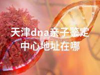 天津dna亲子鉴定中心地址在哪