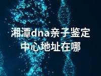 湘潭dna亲子鉴定中心地址在哪