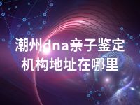 潮州dna亲子鉴定机构地址在哪里