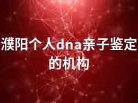 濮阳个人dna亲子鉴定的机构