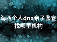 海西个人dna亲子鉴定找哪里机构