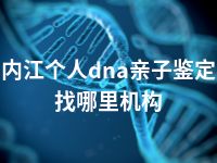 内江个人dna亲子鉴定找哪里机构