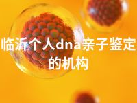 临沂个人dna亲子鉴定的机构