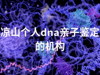 凉山个人dna亲子鉴定的机构