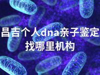 昌吉个人dna亲子鉴定找哪里机构