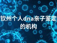 钦州个人dna亲子鉴定的机构