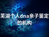 芜湖个人dna亲子鉴定的机构