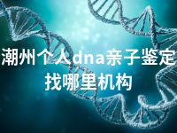 潮州个人dna亲子鉴定找哪里机构