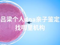 吕梁个人dna亲子鉴定找哪里机构