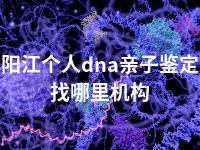 阳江个人dna亲子鉴定找哪里机构