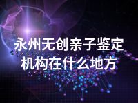 永州无创亲子鉴定机构在什么地方