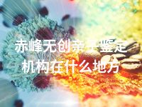 赤峰无创亲子鉴定机构在什么地方