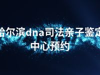 哈尔滨dna司法亲子鉴定中心预约