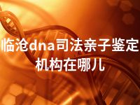 临沧dna司法亲子鉴定机构在哪儿