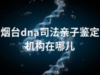 烟台dna司法亲子鉴定机构在哪儿