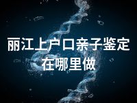 丽江上户口亲子鉴定在哪里做