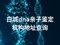 白城dna亲子鉴定机构地址查询