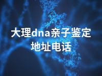 大理dna亲子鉴定地址电话