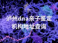 泸州dna亲子鉴定机构地址查询