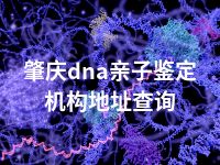 肇庆dna亲子鉴定机构地址查询