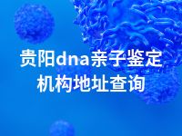 贵阳dna亲子鉴定机构地址查询