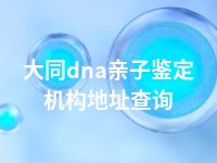 大同dna亲子鉴定机构地址查询