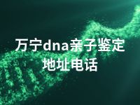 万宁dna亲子鉴定地址电话