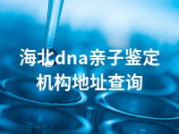 海北dna亲子鉴定机构地址查询