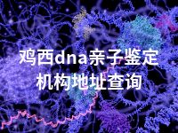 鸡西dna亲子鉴定机构地址查询