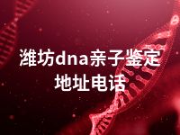 潍坊dna亲子鉴定地址电话