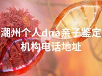 潮州个人dna亲子鉴定机构电话地址