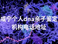 咸宁个人dna亲子鉴定机构电话地址