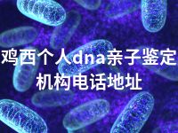 鸡西个人dna亲子鉴定机构电话地址