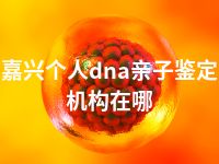 嘉兴个人dna亲子鉴定机构在哪