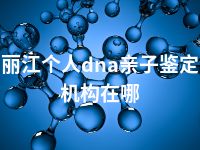 丽江个人dna亲子鉴定机构在哪