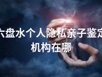 六盘水个人隐私亲子鉴定机构在哪