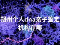 朔州个人dna亲子鉴定机构在哪