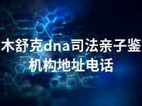 图木舒克dna司法亲子鉴定机构地址电话