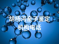 胡杨河亲子鉴定机构电话