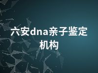 六安dna亲子鉴定机构