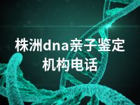 株洲dna亲子鉴定机构电话