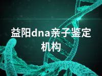 益阳dna亲子鉴定机构